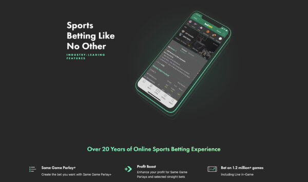 bet365 Indiana Mobile App Display